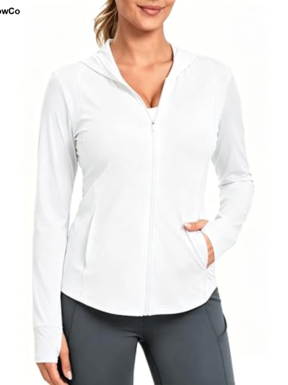 Women's UPF 50+ Zip Up Hoodie Lightweight Running Hiking Jacket